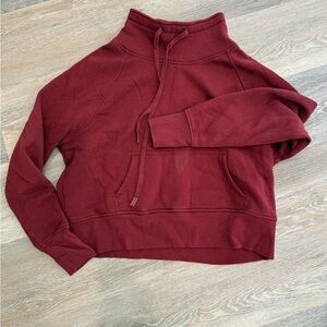 Cropped Funnel Neck Pullover